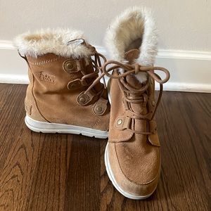 Sorel light brown Womens Explorer boot